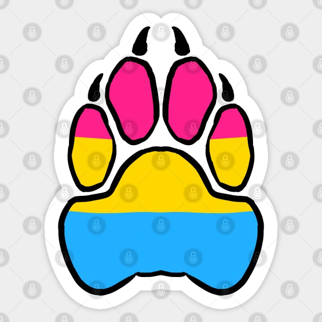 Pansexual Paw Sticker by TailsDrawsJunk